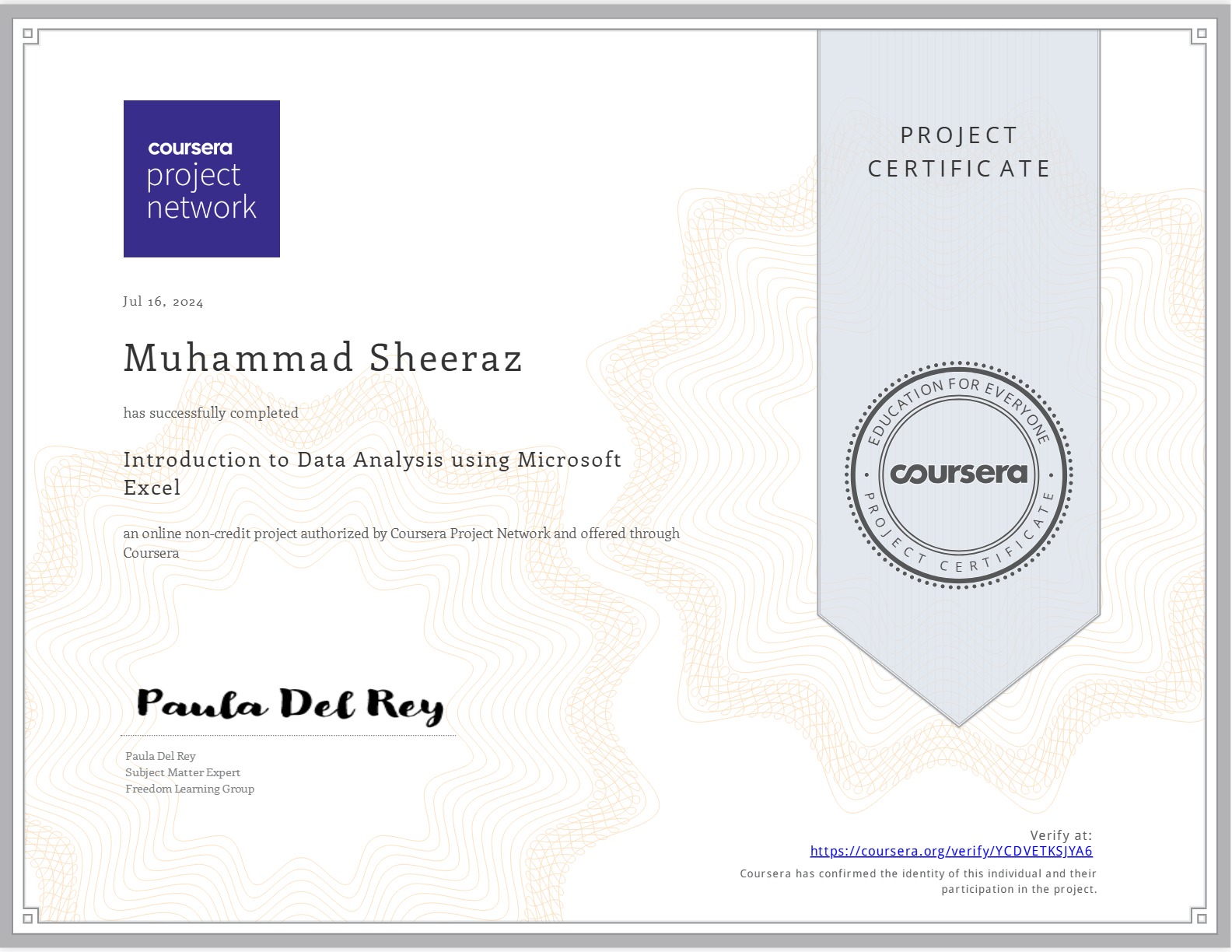 Introduction to Data Analysis using Microsoft Excel